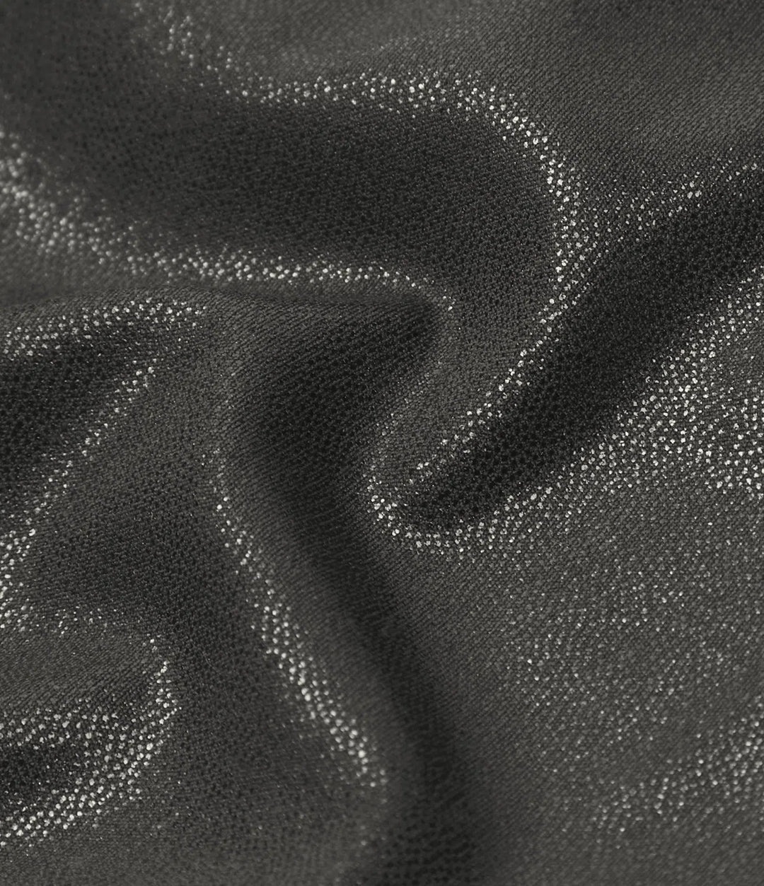 Legíny z umělé kůže s vysokým pasem, kapsami na zadní straně a fóliovým potiskem