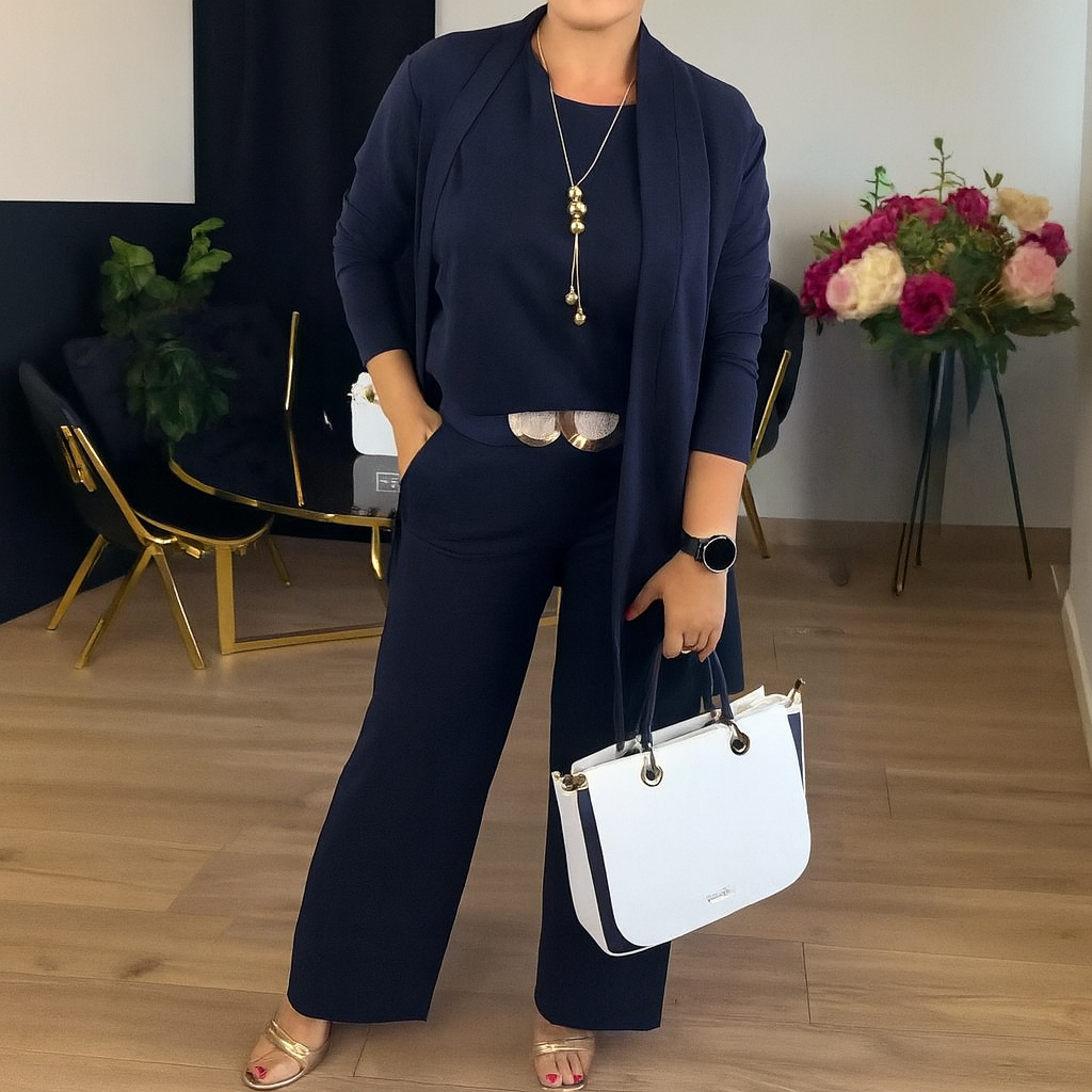 Elegantní Komfortní Set – Tří­dílný Styl pro Moderní Ženu