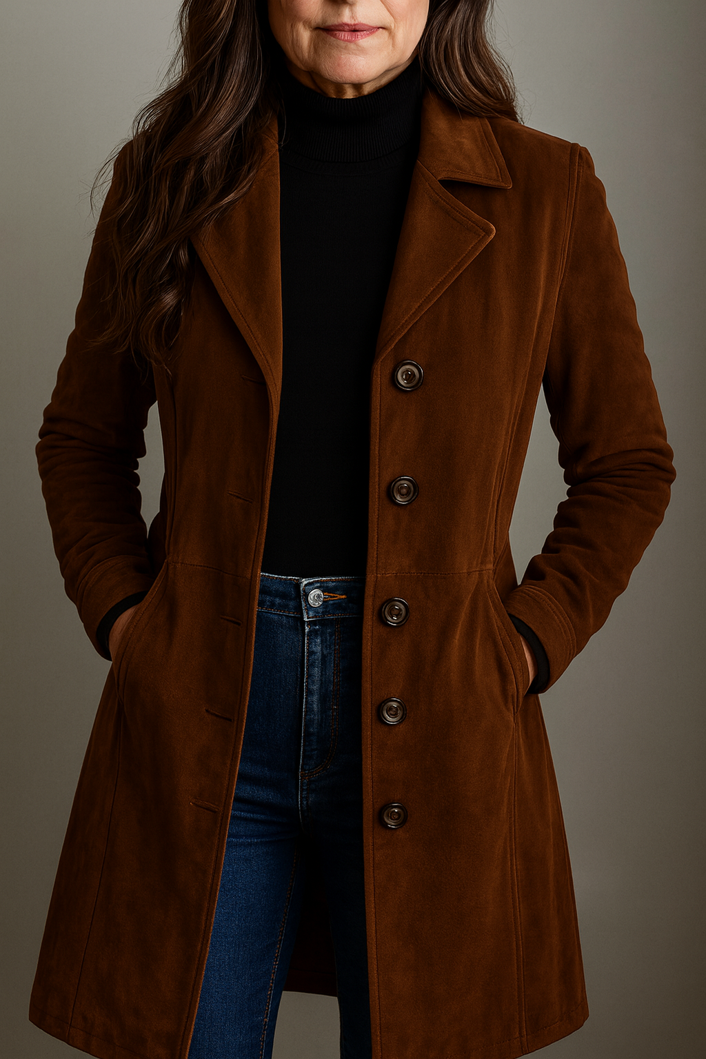 Elegancia | Dámský dlouhý kabát