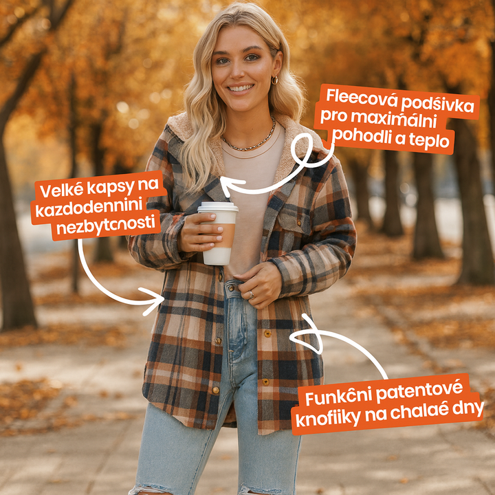 Dámská flanelová bunda CozyFlair