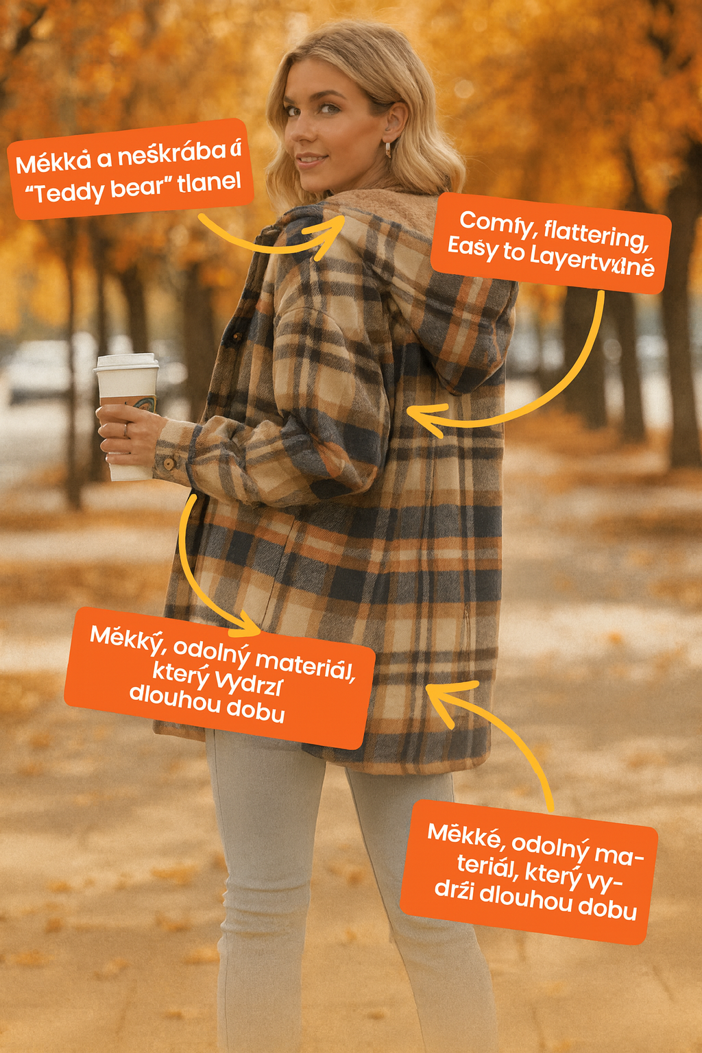 Dámská flanelová bunda CozyFlair