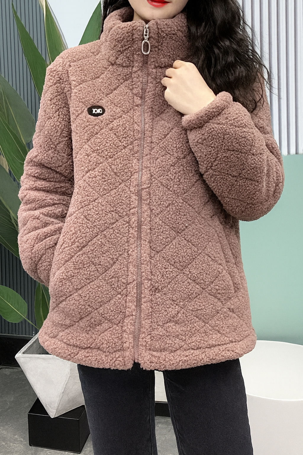 Hřejivá prošívaná fleecová bunda