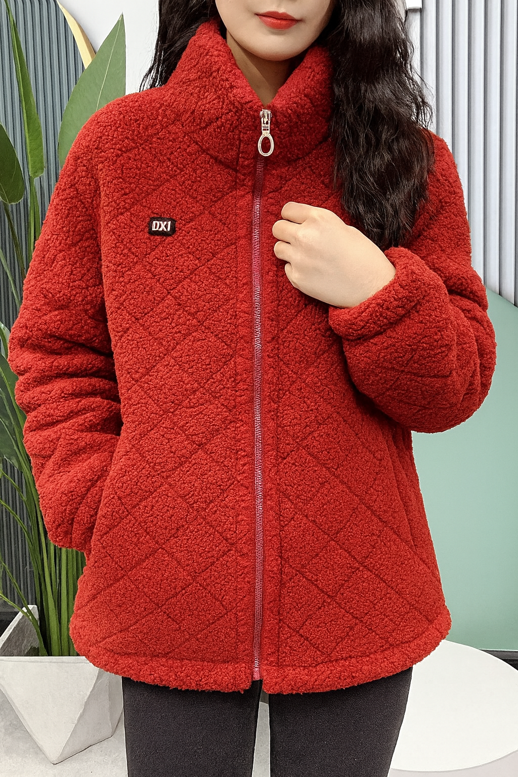 Hřejivá prošívaná fleecová bunda