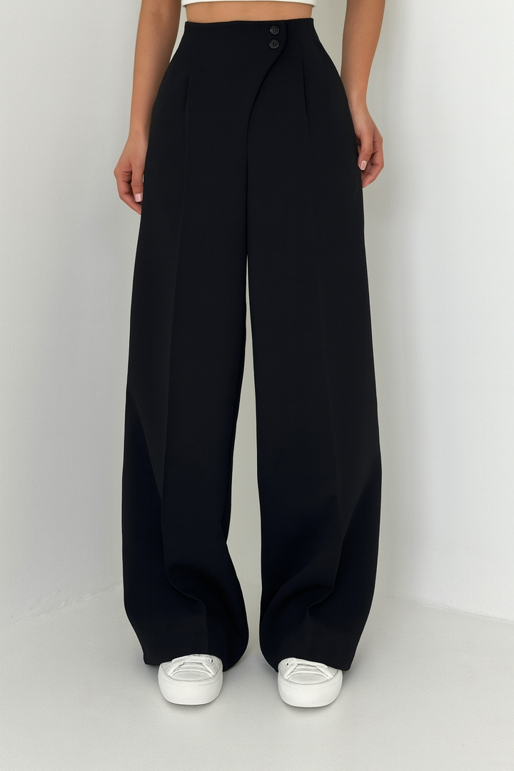 Módní, ležérní a univerzální kalhoty s rovnými nohavicemi