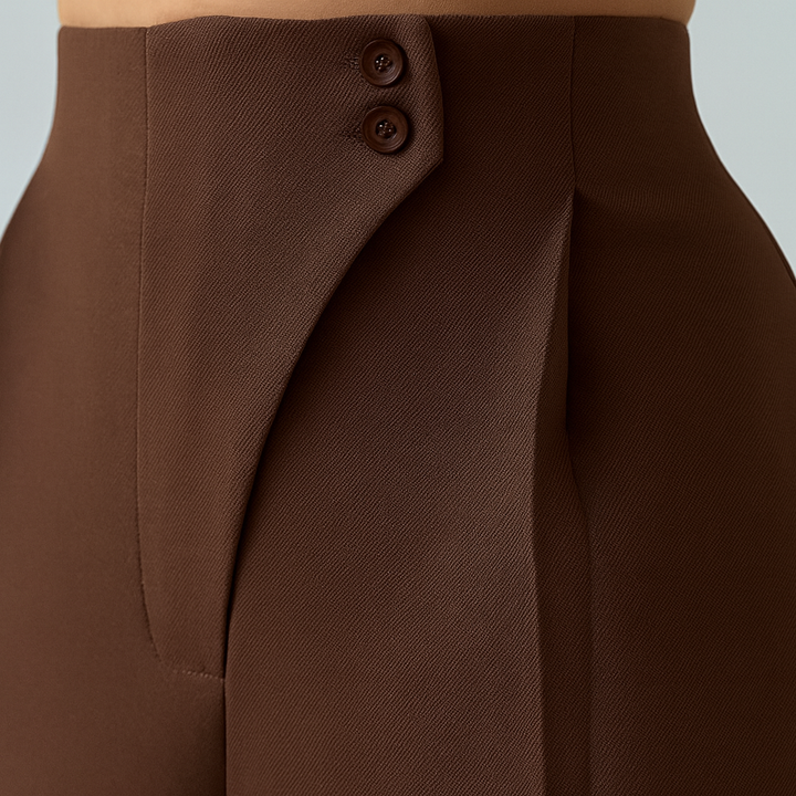 Módní, ležérní a univerzální kalhoty s rovnými nohavicemi