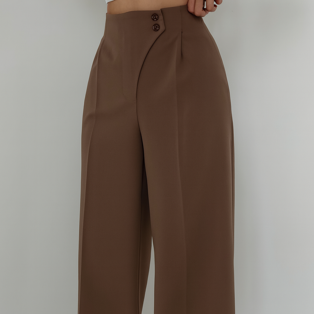 Módní, ležérní a univerzální kalhoty s rovnými nohavicemi