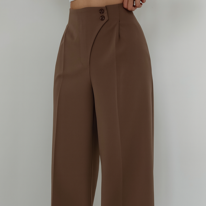 Módní, ležérní a univerzální kalhoty s rovnými nohavicemi