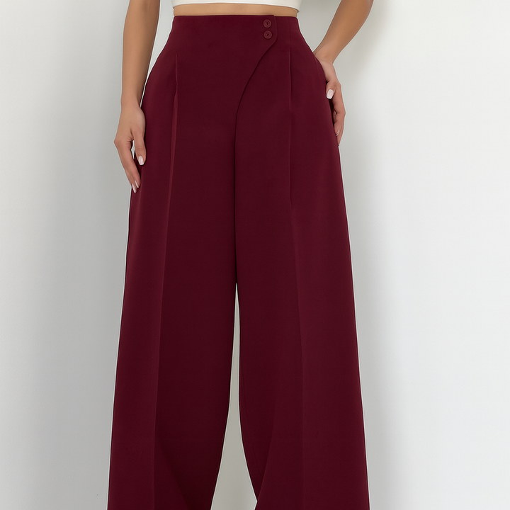 Módní, ležérní a univerzální kalhoty s rovnými nohavicemi