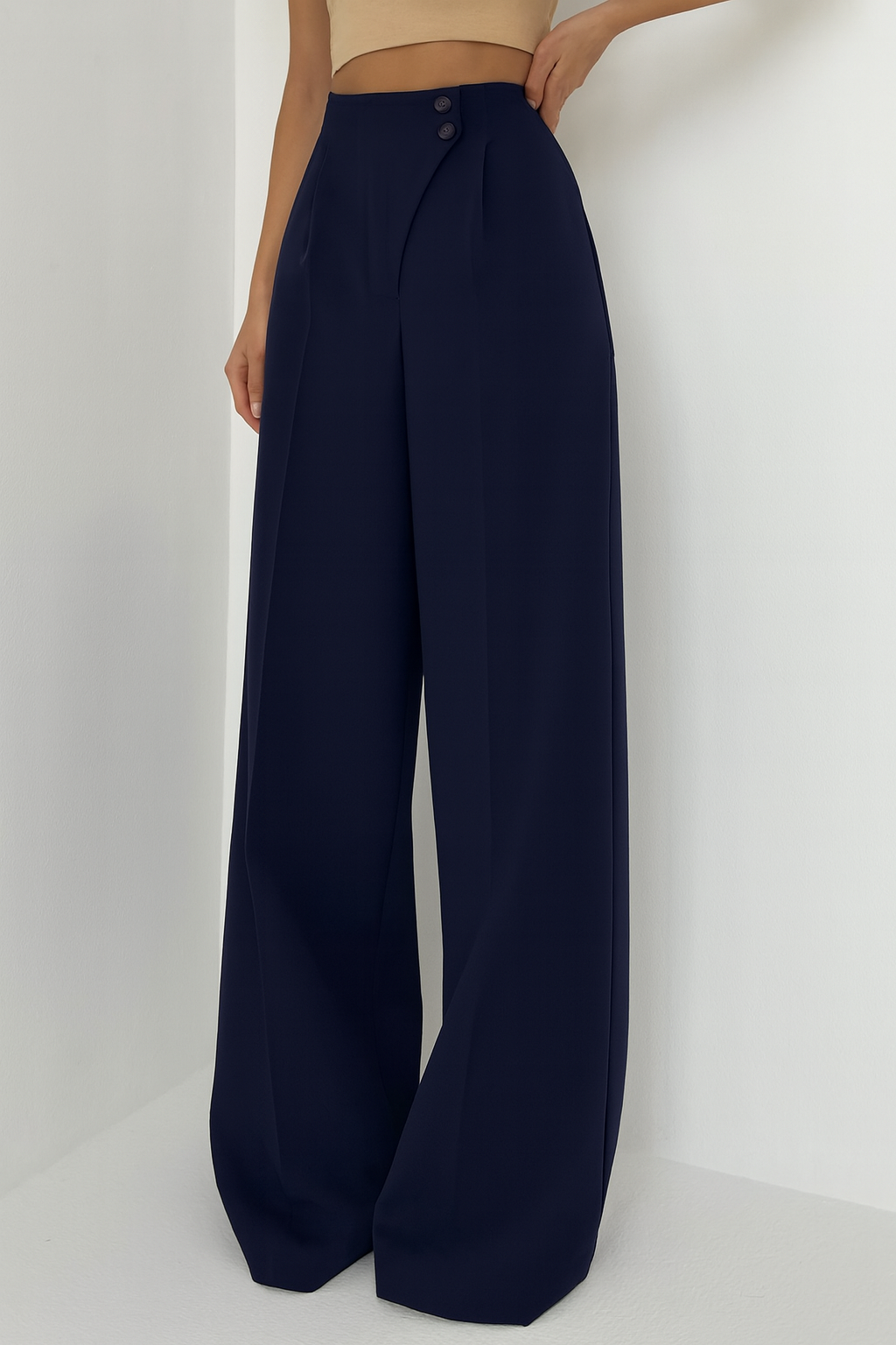 Módní, ležérní a univerzální kalhoty s rovnými nohavicemi