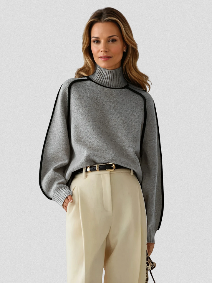 Contrast Trim Sweater