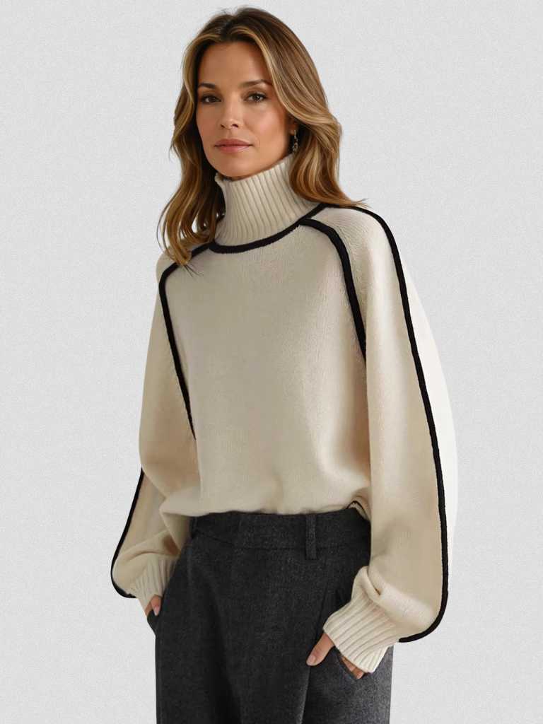 Contrast Trim Sweater