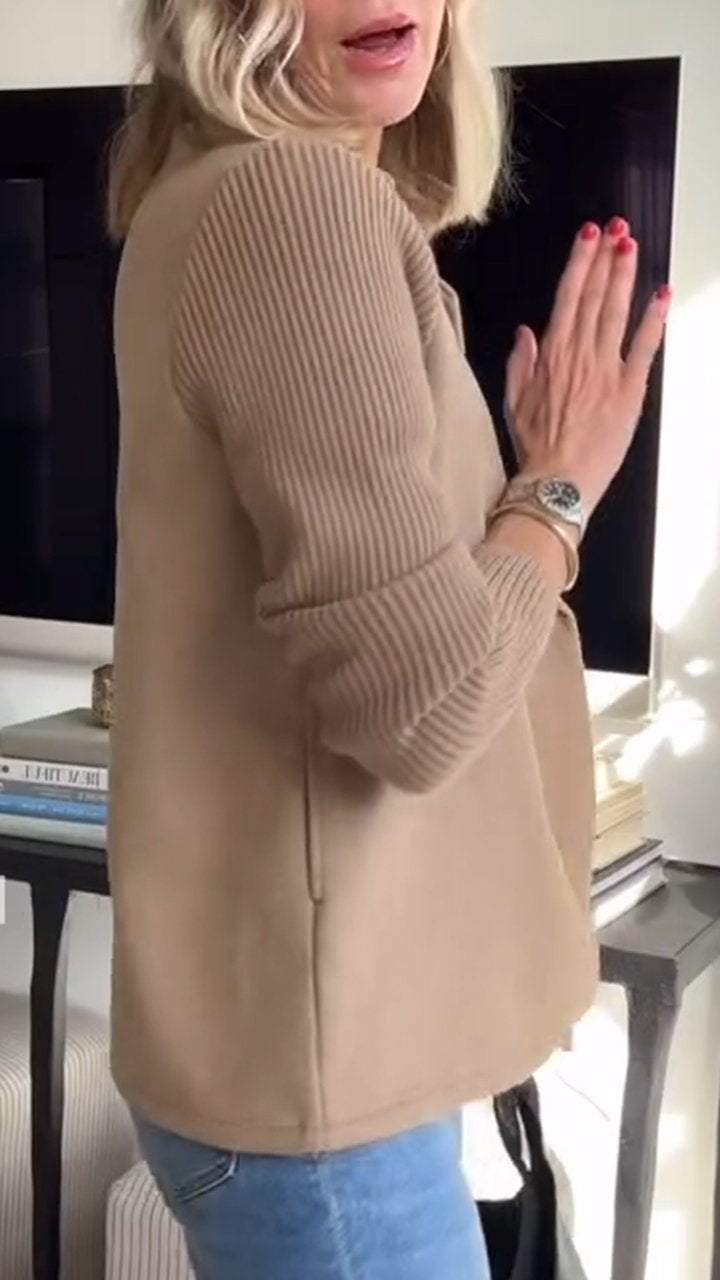 Elegantní pletený cardigan bez rukávů