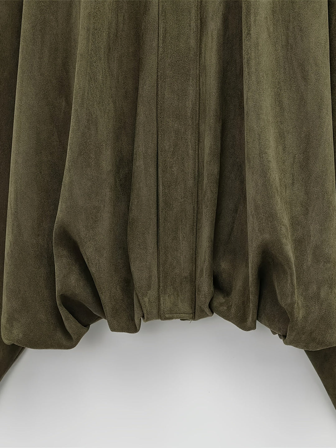 Krátká semišová bunda v oversize střihu